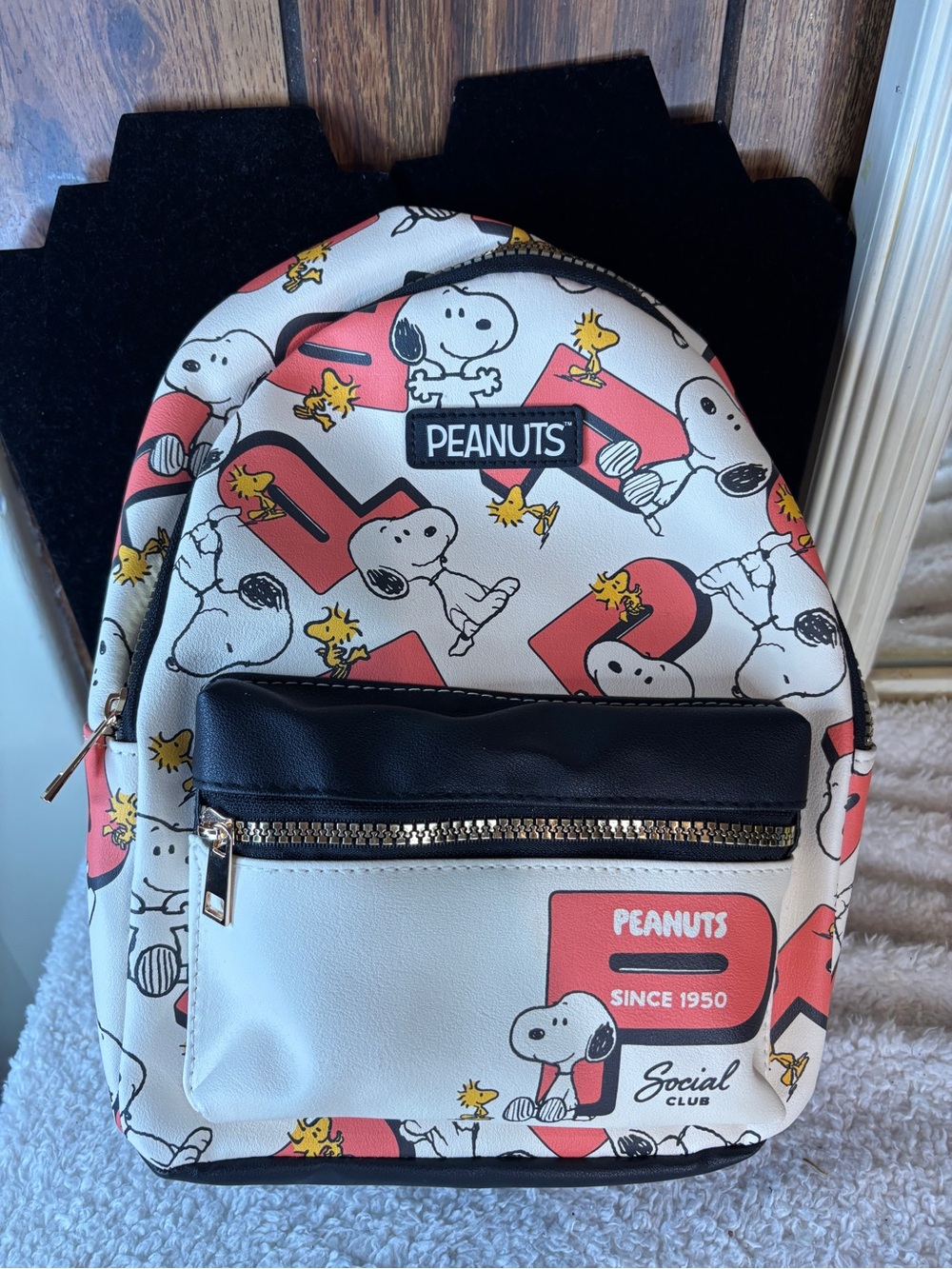 Peanuts Since 1950 Social Club Snoopy Mini Backpack Woodstock NWT